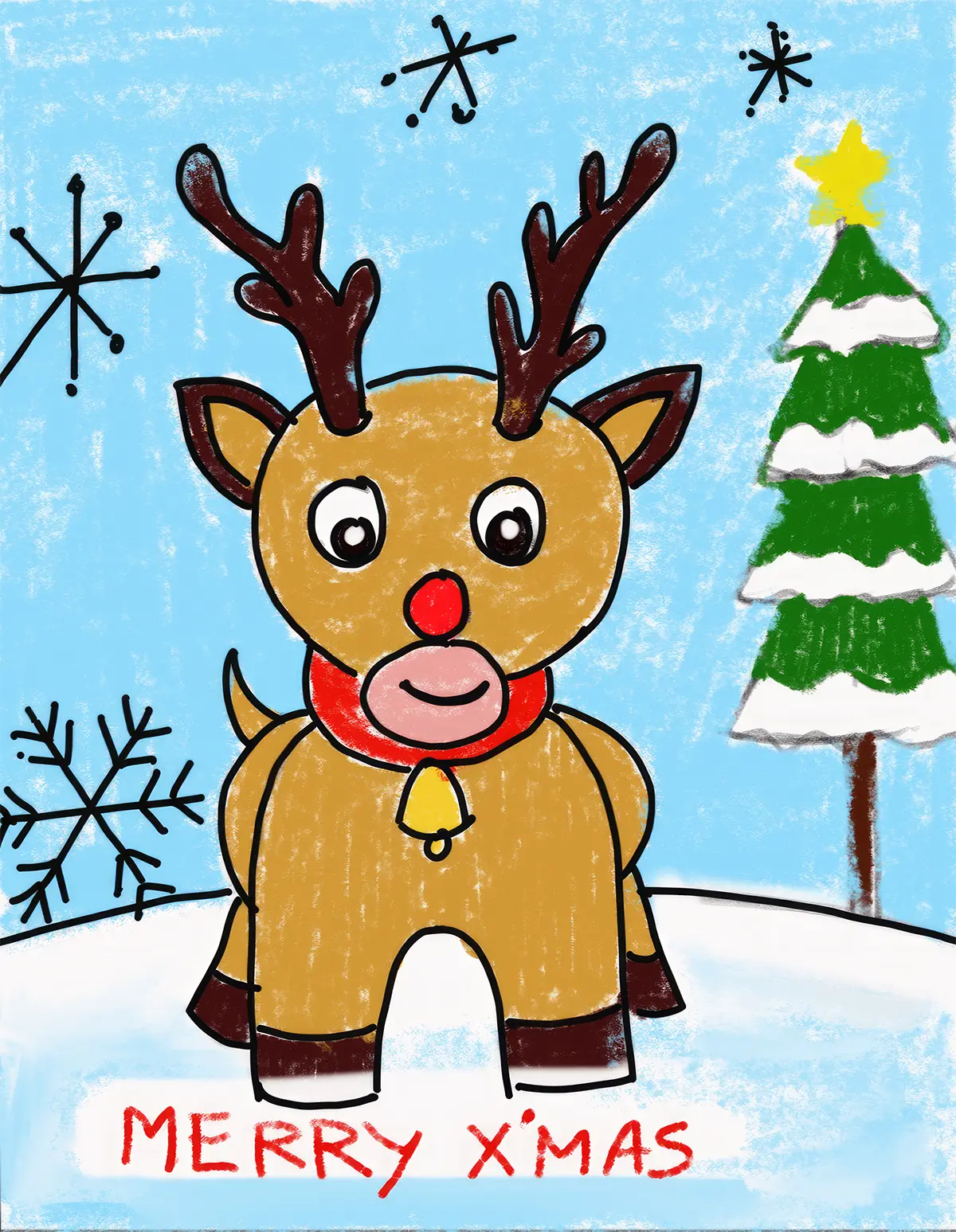 Festive Christmas card design