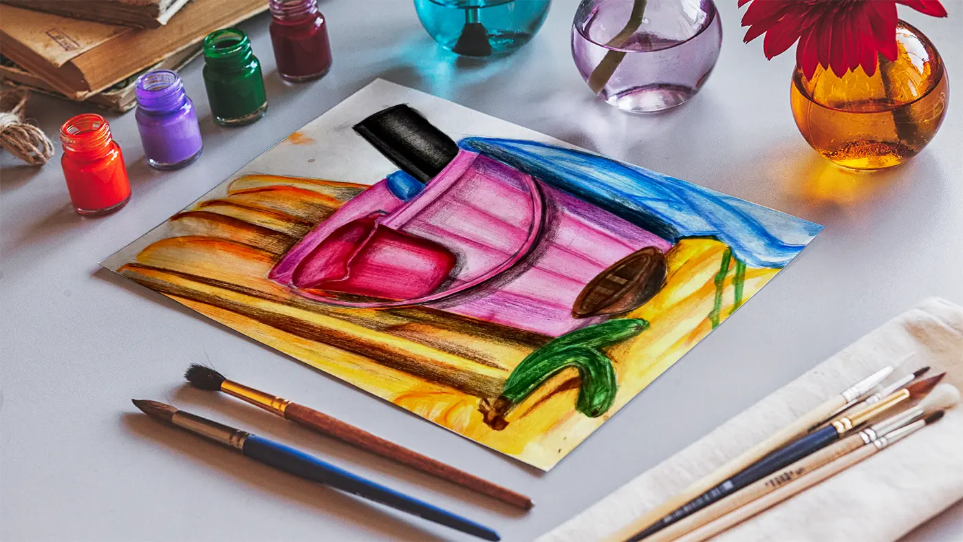 Students practicing for elementary drawing grade examination, showing fundamental art techniques